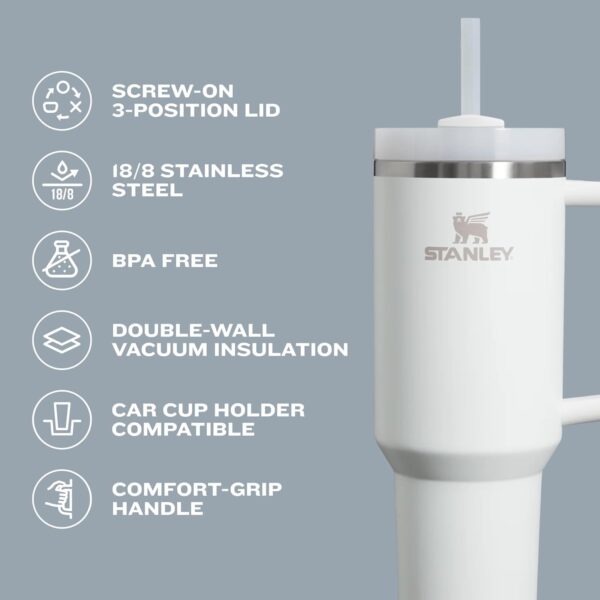 40-OZ Insulated Gradient Tumbler with Lid & Straw Water Bottle Stainless Steel - Image 7