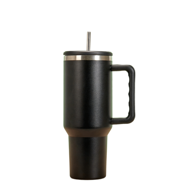 40-OZ Insulated Gradient Tumbler with Lid & Straw Water Bottle Stainless Steel - Image 2