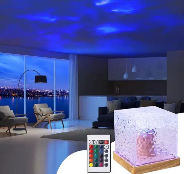 USB 16-in-1 Water Pattern Night Light with Remote Control - Image 2