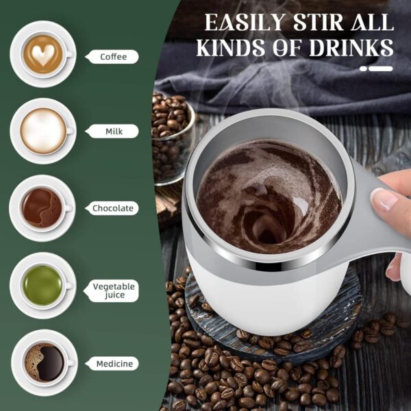 Automatic Magnetic Stirring Coffee Mug - Image 4