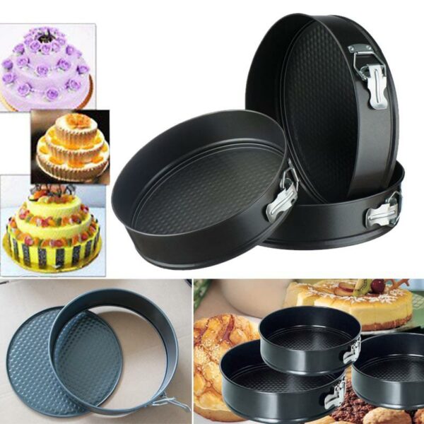 Non-Stick Cake Mould Set – 3 PCS Round Baking Pans - Image 3
