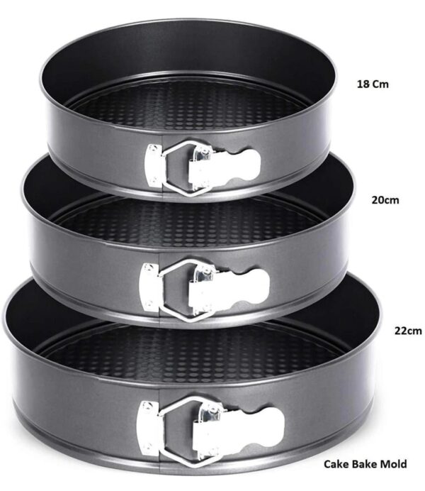 Non-Stick Cake Mould Set – 3 PCS Round Baking Pans - Image 4