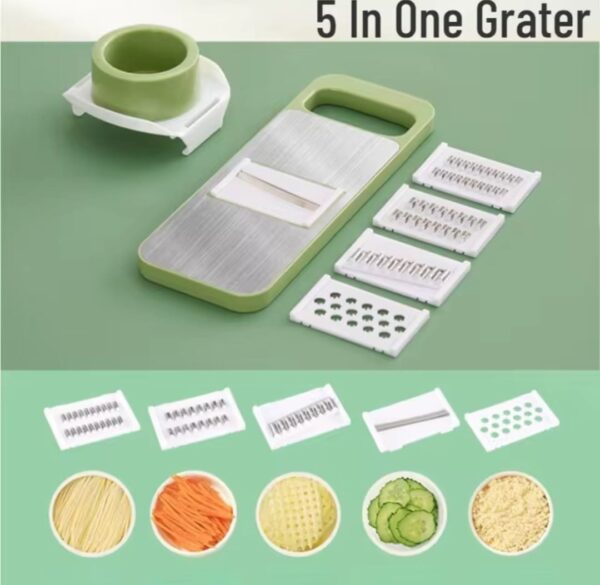 5 in 1 Vegetable, Fruit & Potato Slicer, Peeler, Dicer, Cutter & Chopper - Image 2
