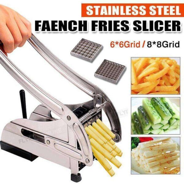 Steel Double Blade Potato Chipper – Heavy-Duty French Fry Cutter - Image 5