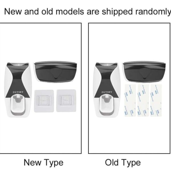 Wall-Mounted Black ABS Toothpaste Dispenser - Image 2