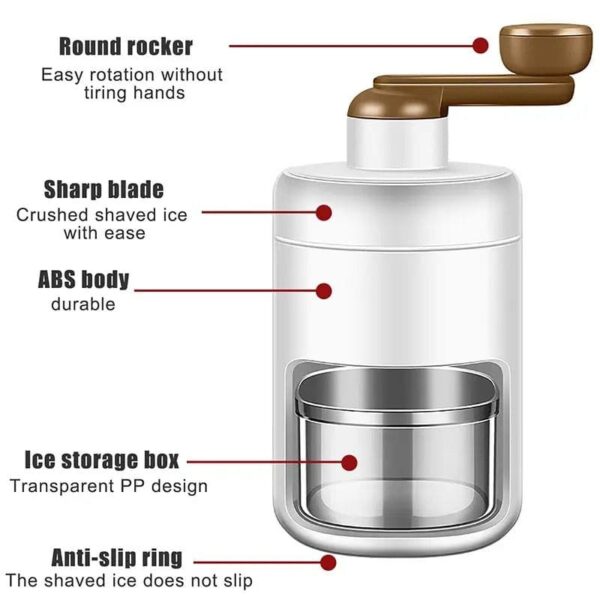 Manual Ice Crusher Machine – Portable and Easy-to-Use Ice Shaver - Image 5
