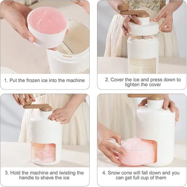 Manual Ice Crusher Machine – Portable and Easy-to-Use Ice Shaver - Image 3