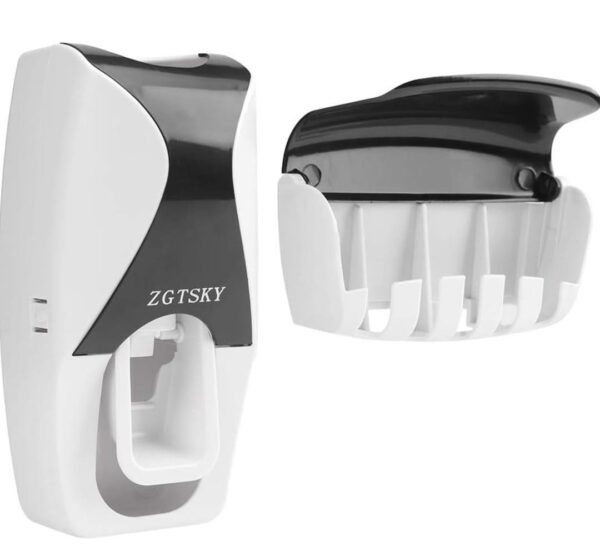 Wall-Mounted Black ABS Toothpaste Dispenser