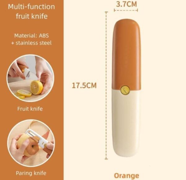 2 in 1 Fruit Peeler with Knife - Image 5