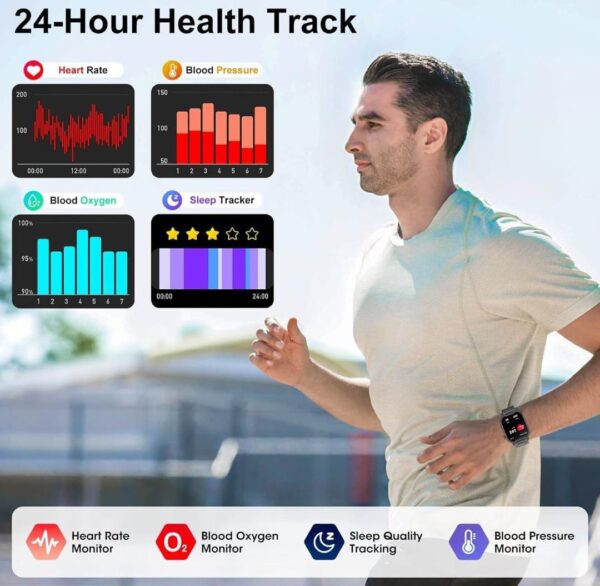 Golden Ultra Bluetooth Calling Smartwatch – Wireless Charging, AirPods, Extra Bands & Watch Case - Image 4
