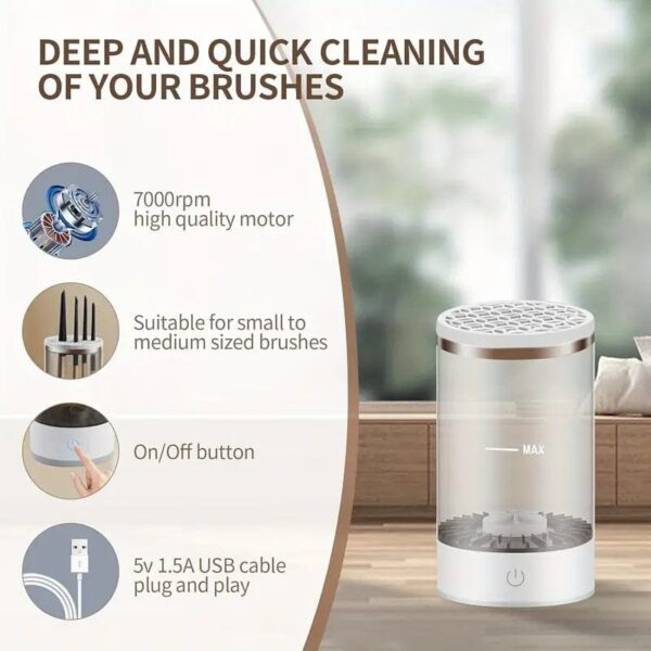 3-in-1 Automatic Makeup Brush Cleaner & Dryer with Stand - Image 5