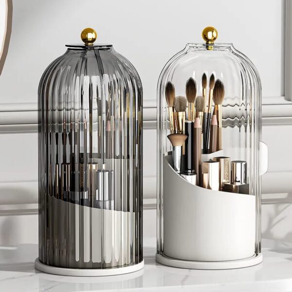 Cosmo Spin Brush Holder – 360° Rotating Makeup Brush Organizer
