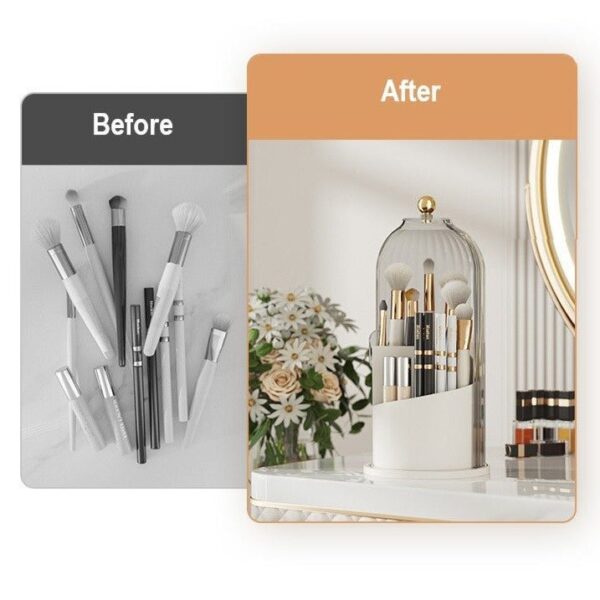 Cosmo Spin Brush Holder – 360° Rotating Makeup Brush Organizer - Image 3