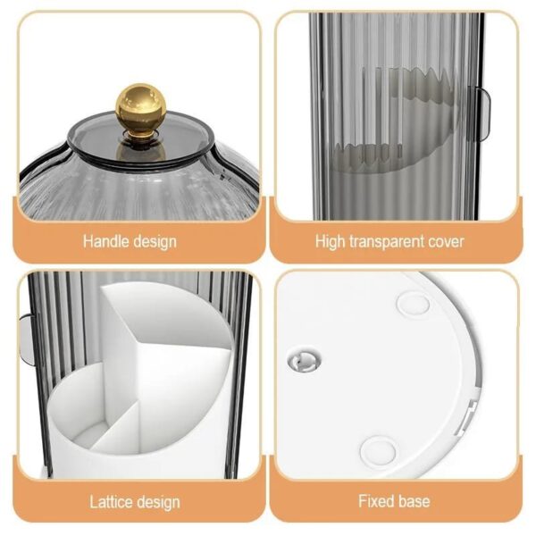 Cosmo Spin Brush Holder – 360° Rotating Makeup Brush Organizer - Image 2