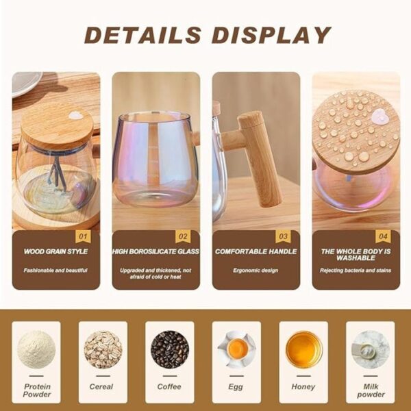 Self-Stirring Mug 400ml – Electric Auto Mixing Cup - Image 5