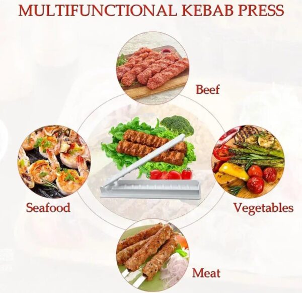 Kabab Maker for Skewers – Manual Kebab Press Mould Tool - Image 4