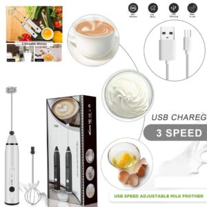 Coffee Better USB Rechargeable Milk Frother – 3-Speed Foam Maker with Egg Mixer