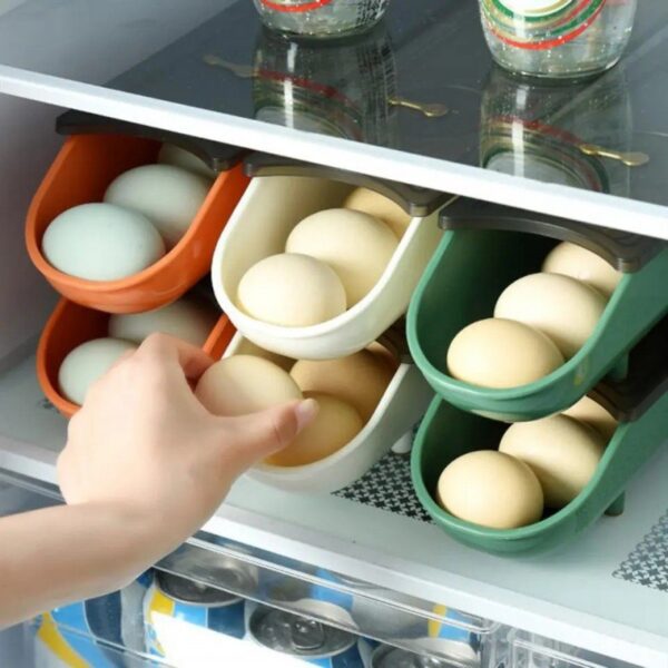Automatic Rolling Egg Storage Box with Date Record – 1 Pc - Image 3