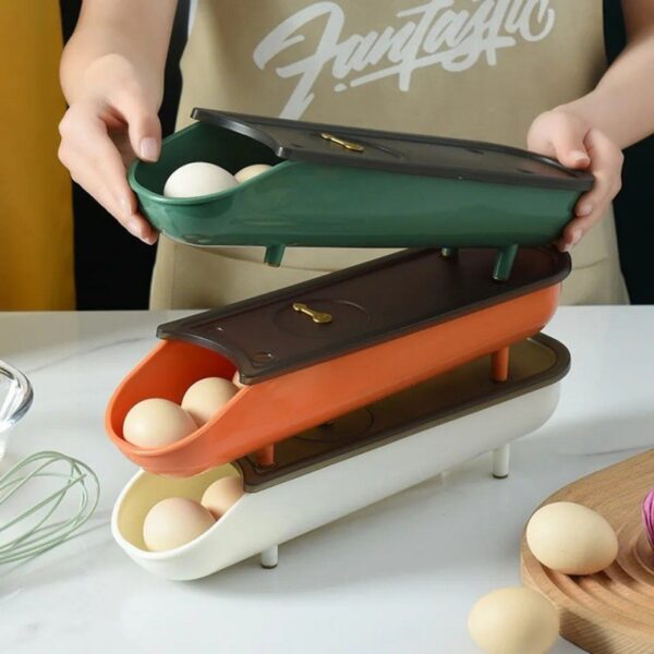 Automatic Rolling Egg Storage Box with Date Record – 1 Pc - Image 2