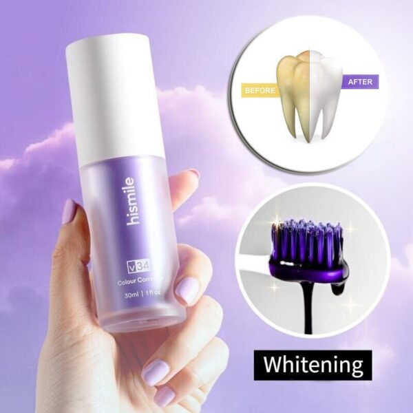 Hismile V34 Colour Corrector Serum – Purple Teeth Whitening (30ml) - Image 2