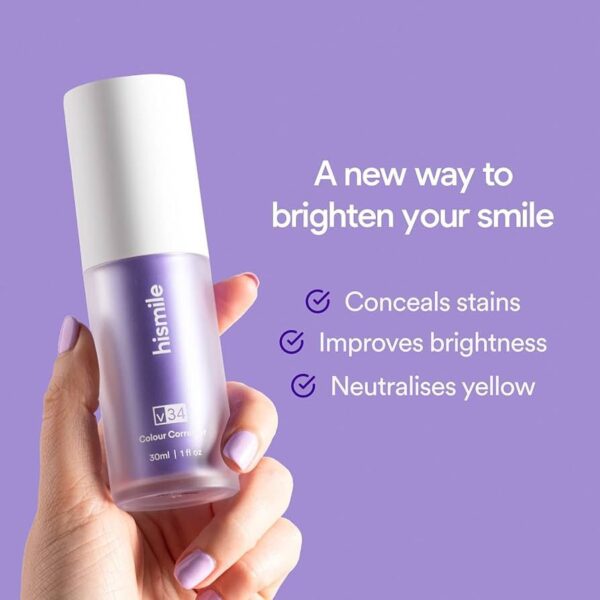 Hismile V34 Colour Corrector Serum – Purple Teeth Whitening (30ml) - Image 3