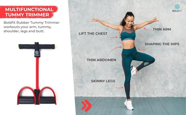 Rubber Pull Tummy Trimmer | Waist & Abs Exerciser for Men and Women - Image 5