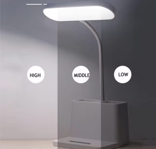 USB Rechargeable LED Table Lamp – Eye Protection Desk Lamp with Phone & Pen Holder (Touch Control) - Image 5