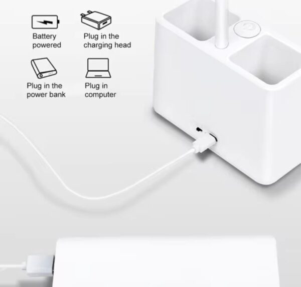USB Rechargeable LED Table Lamp – Eye Protection Desk Lamp with Phone & Pen Holder (Touch Control) - Image 4