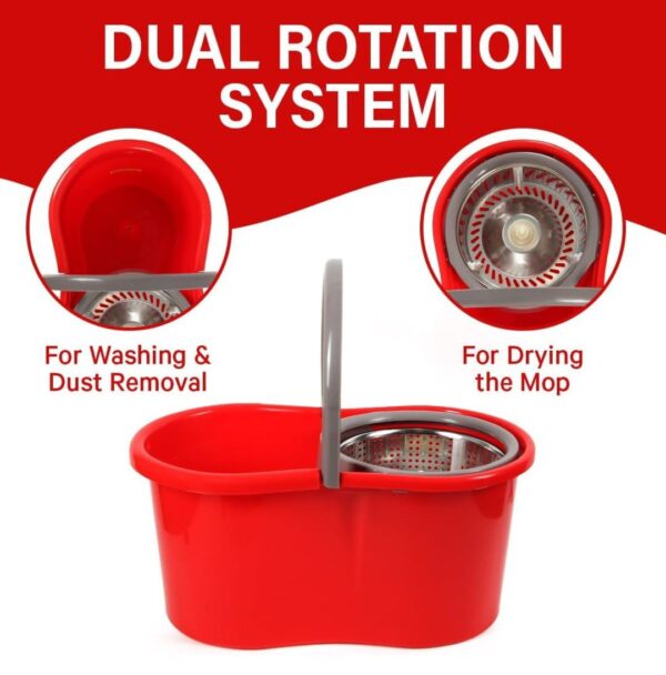360° Spin Mop and Bucket with Wringer Set - Image 3