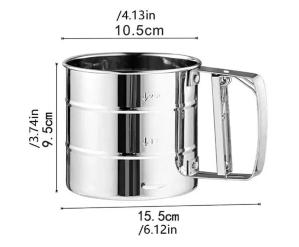 Stainless Steel Flour Strainer – Fine Mesh Sifter for Baking - Image 5