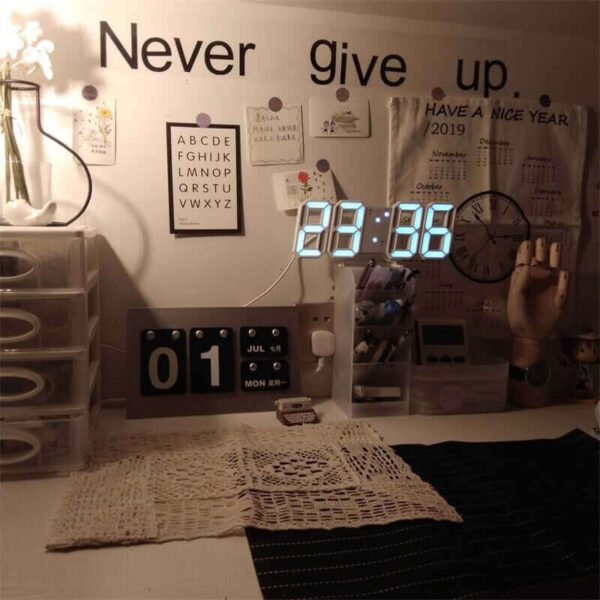 3D LED Digital Wall Clock – Multi-Functional Modern Design - Image 4