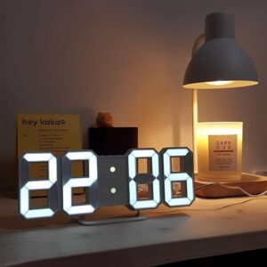 3D LED Digital Wall Clock – Multi-Functional Modern Design