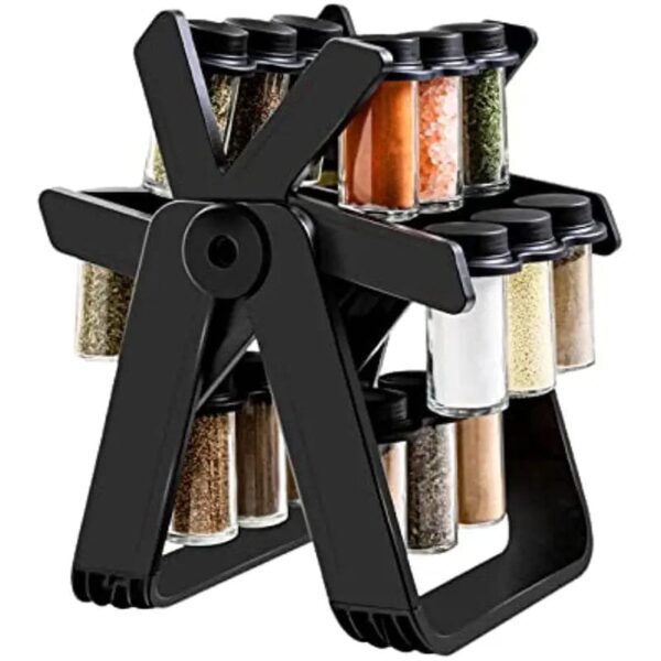 360° Rotating Ferris Wheel Spice Rack – 18 Jar Organizer Set - Image 5