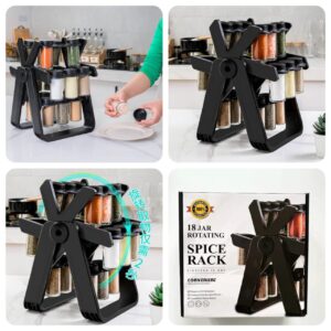 360° Rotating Ferris Wheel Spice Rack – 18 Jar Organizer Set