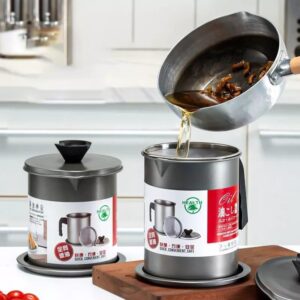 Stainless Steel Oil Strainer Pot with Filter