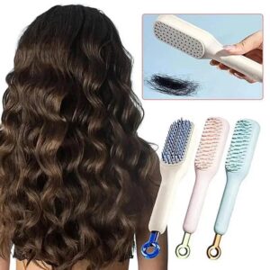 Easy Clean Retractable Bristles, Self Cleaning Hair Brush