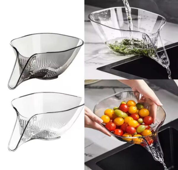 Multipurpose Drainage Vegetable/Fruits Acrylic Kitchen Basket - Image 3