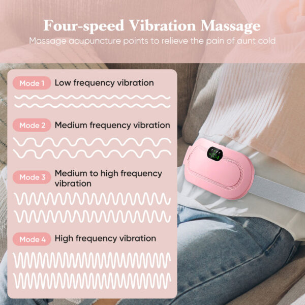 Electric Period Cramp Massager – Portable Heat & Vibration Therapy for Menstrual Pain Relief - Image 6